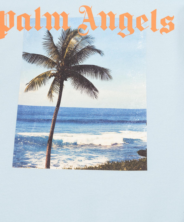 Palm Angels Детское голубое худи Since 2015 PBBB012S26FLE008 изображение 3