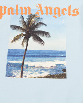 Palm Angels Дитяче блакитне худі Since 2015 PBBB012S26FLE008