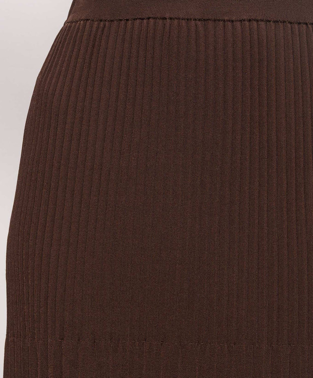 Twinset Коричневая юбка с плёсированием 262TT3452 изображение 5