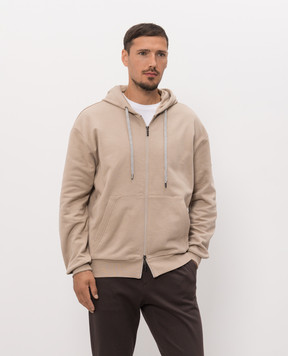 Peserico Бежевая спортивная куртка с нашивкой эмблемы R57009J0DK00088