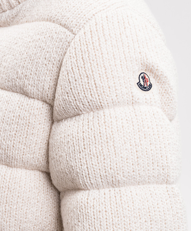 Moncler Пухова куртка кольору айворі L20939B00009N0005 зображення 5
