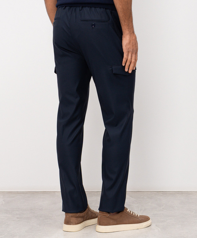 Stefano Ricci Синий карго с шерстью M1T6100140WPAK1U изображение 4