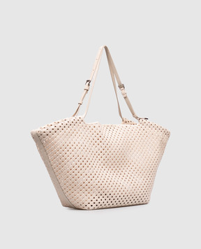Brunello Cucinelli Ажурна сумка-тоут кольору айворі Sartorial MBRRD2794P