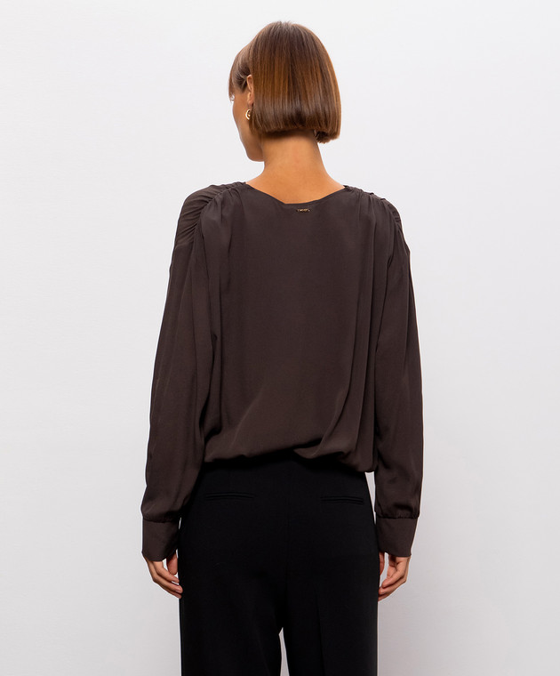 Twinset Коричнева блуза 262TF2053 зображення 4