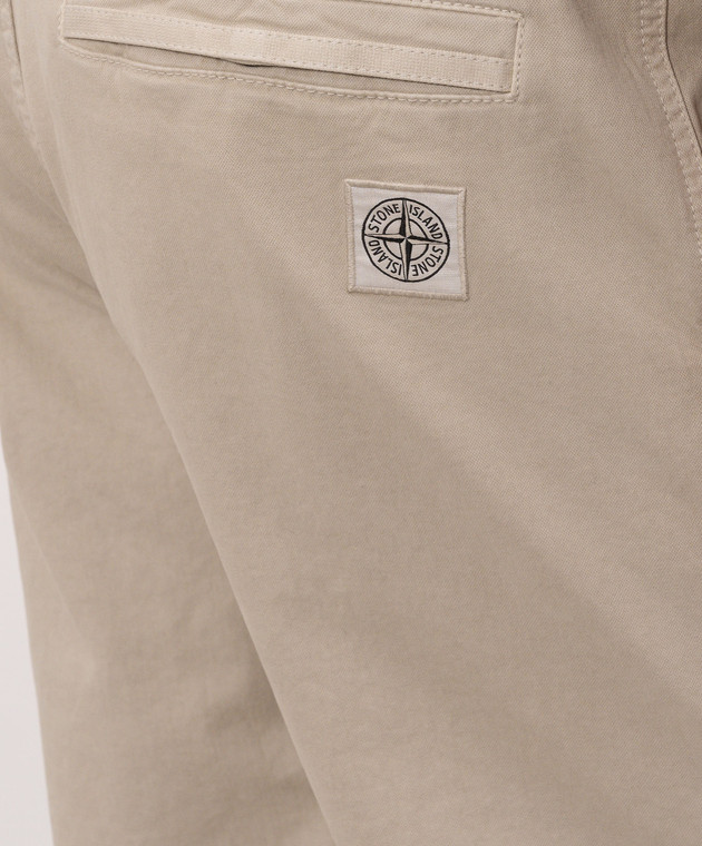 Stone Island Бежевые брюки с нашивкой логотипа L2S153100030S00L1 изображение 5