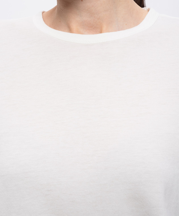 Woolrich Футболка кольору айворі з принтом логотипа CFWWTE2014FRUT5293 зображення 5