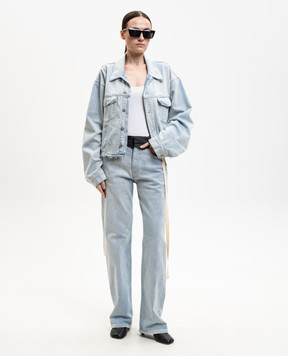 Maison Margiela MM6 Голубые джинсы с нашивкой логотипа S52LA0270M30056