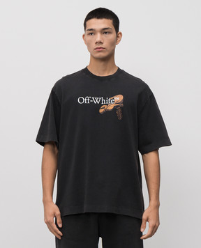 Off-White Серая футболка Cupid Arrow 44MAA120F5J00V