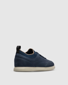 Lanciotti De Verzi Синие кроссовки из нубука SNEAKERS