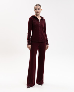 Ermanno Scervino Life Бордовий кардиган з вовною та кашеміром D494M706XJO