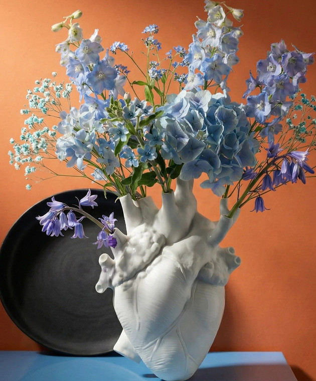 SELETTI Біла порцелянова ваза Love in Bloom 09920 зображення 3