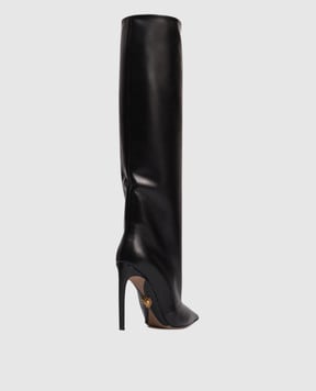 Dolce&Gabbana Чорні шкіряні чоботи Devotion CU1223AO831