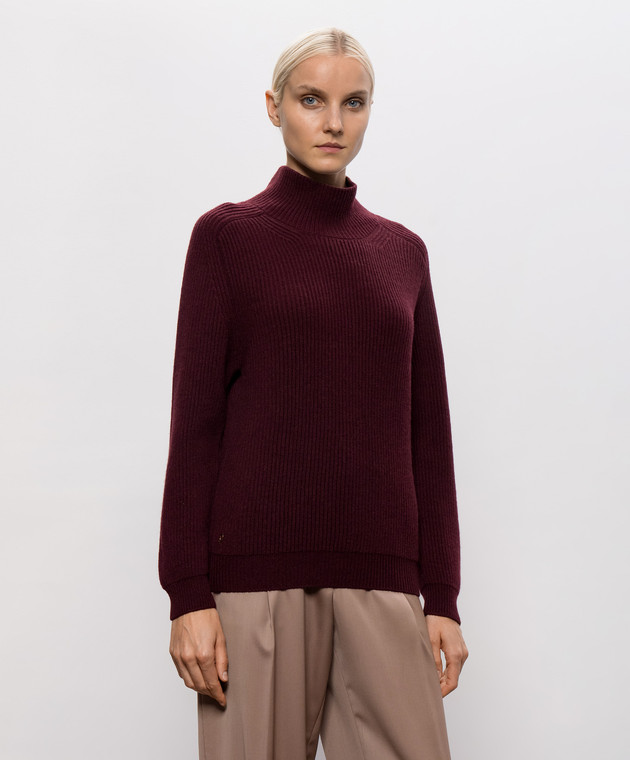 Dondup Бордовый свитер Dolcevita DT458M00988D002 изображение 3