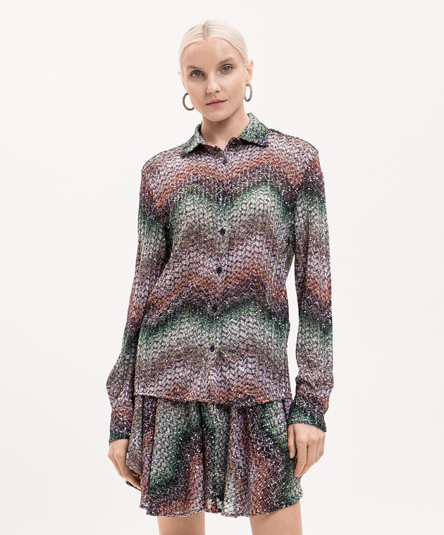 Missoni Блуза в узор с пайетками DS26SJ0ZBC0065 изображение 3