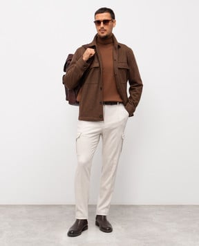 Peserico Коричневый гольф из шерсти R59359F189770M