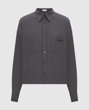 Brunello Cucinelli Серая рубашка с шерстью MPW07NB206