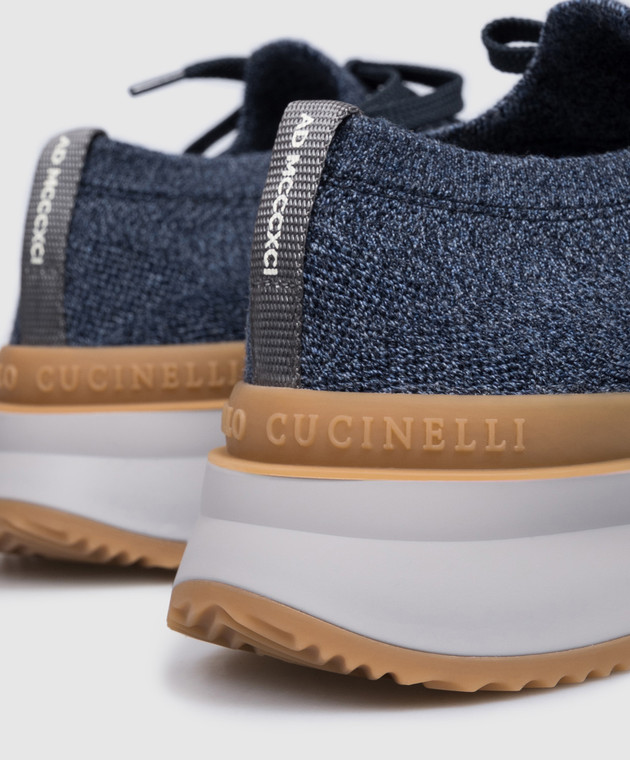 Brunello Cucinelli Сині утеплені кросівки з вовни MZUWLBO253 зображення 5
