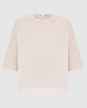 Peserico Бежева блуза із шовку з ланцюжком A068712372E