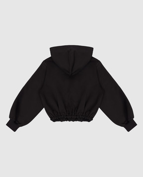 Dolce&Gabbana Дитяча чорна спортивна куртка з вишивкою монограми L5JWCPG7PSA812+