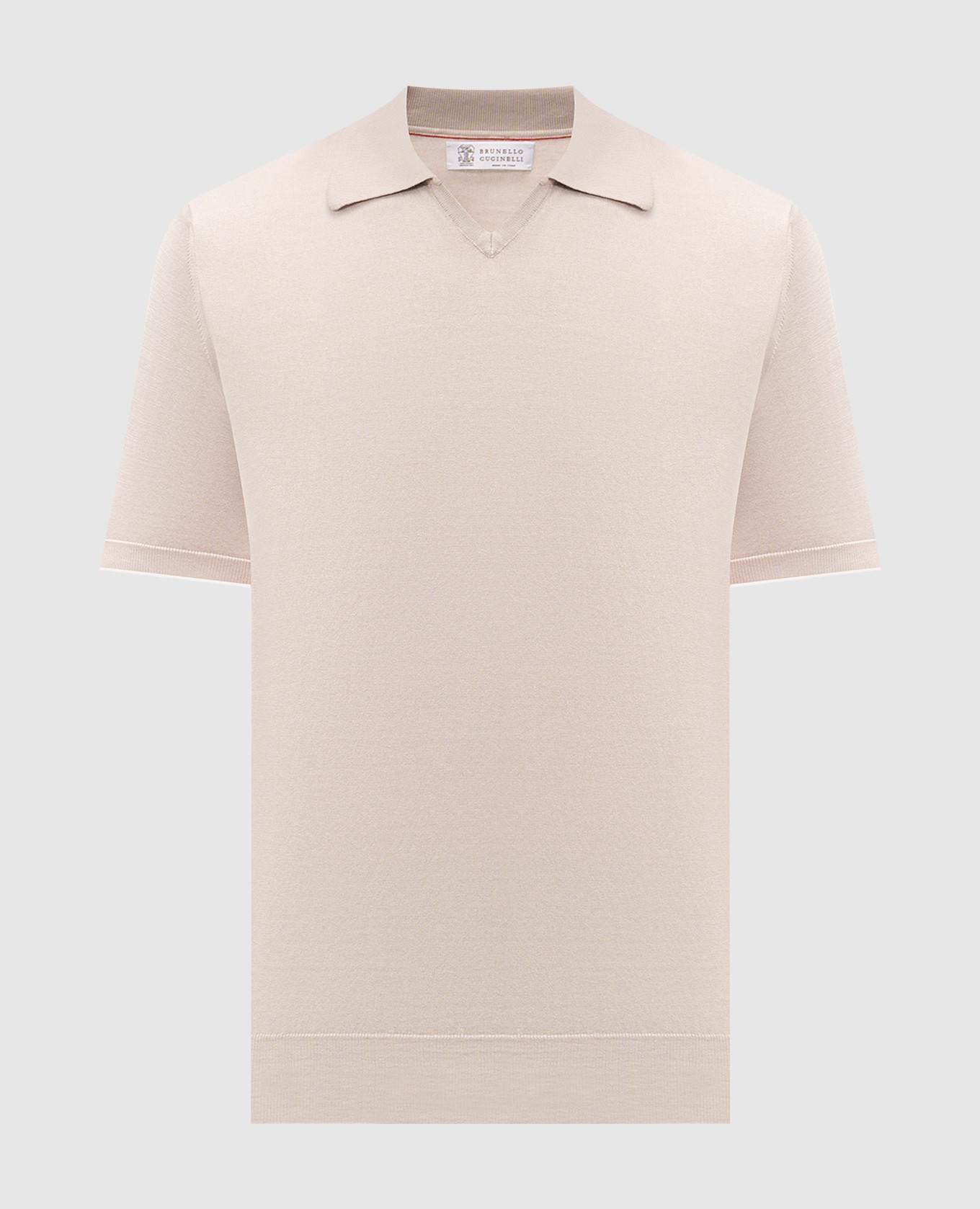 Бежевое поло из хлопка