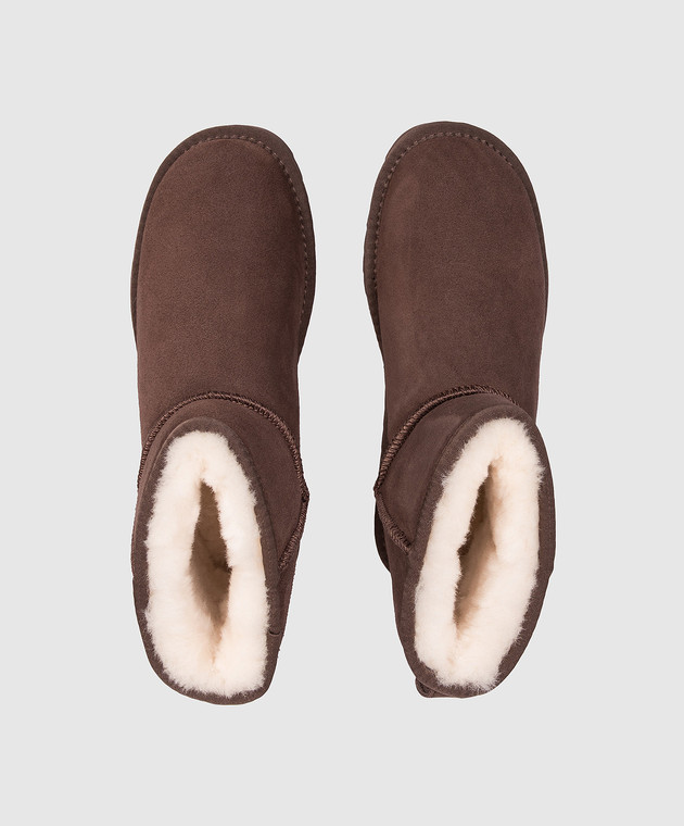 Colors of California Коричневые замшевые сапоги на меховой платформе с логотипом HCSHEARPLA1 изображение 4