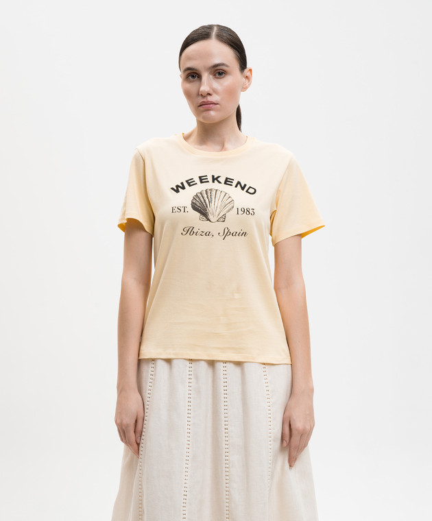 Max Mara Weekend Желтая футболка BORA WKDBORA изображение 3