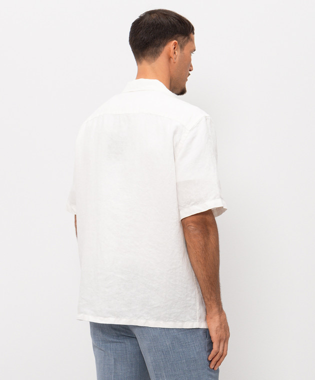 Peserico Рубашка из льна цвета айвори R56049T002494 изображение 4
