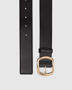 Santoni Чорний шкіряний ремінь з логотипом CW40VC904C49HFRY