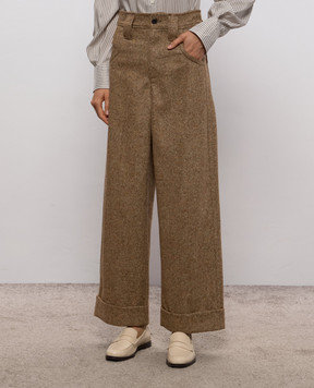Brunello Cucinelli Коричневі штани з вовною MD002P9353