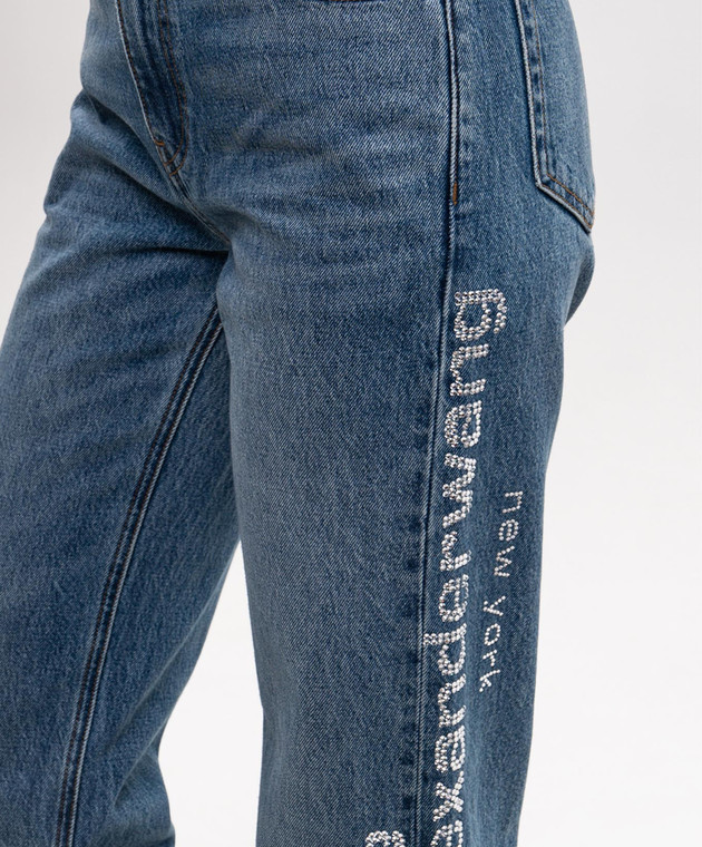 Alexander Wang Синие джинсы CRYSTAL MIRROR 4DC3264200 изображение 5