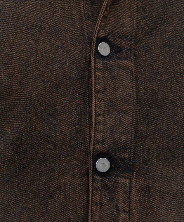 A Cold Wall Коричневая джинсовая куртка Cromer ACWMH070B изображение 5