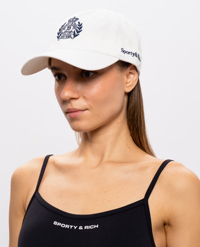 Sporty & Rich Біла кепка з вишивкою AC04085243WH06
