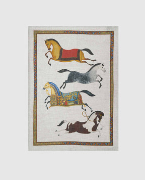 TESSITURA TOSCANA TELERIE Сірий кухонний рушник Barnum Cavalli з льону NC170026080037