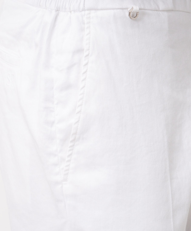 Stefano Ricci Білі штани з льоном M1T610005BLCTL1U зображення 5