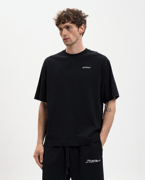 Off-White Черная футболка Half Arrow 44MAA120S26J008
