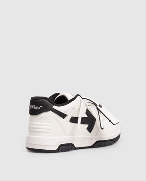Off-White Белые кожаные кроссовки Out Of Office с эмблемой OMIA189C99LEA019