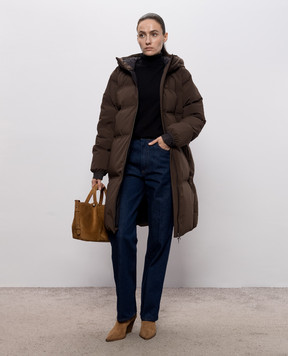 Herno Коричневый пуховик PI002239D12590SZ