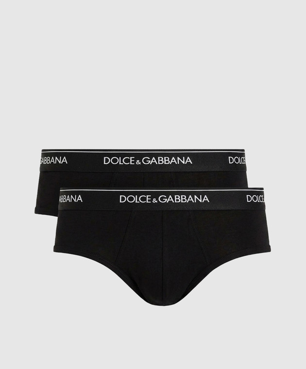 Dolce&Gabbana Набор черных трусов-брифов M9C03JONN95