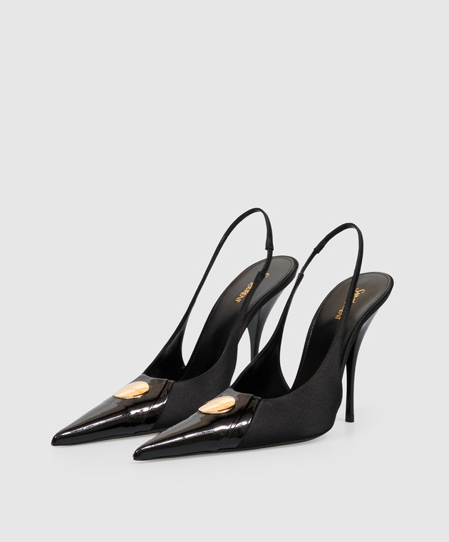 Saint Laurent Черные слингбеки LOUIS A001CW9QNCN изображение 2