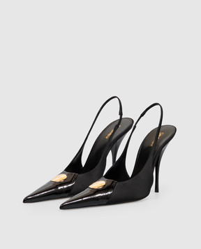 Saint Laurent Черные слингбеки LOUIS A001CW9QNCN