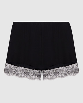 Dolce&Gabbana Черные шорты с шелком с кружевом O3A81TON0FU