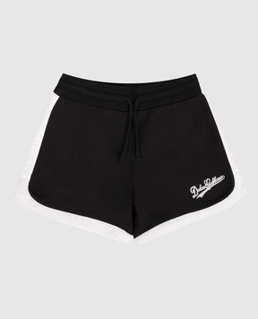 Dolce&Gabbana Детские черные шорты с логотипом L5JQ0NG7PWH812+
