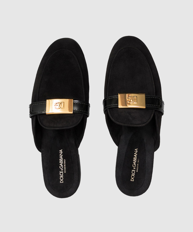 Dolce&Gabbana Черные замшевые мюли CI0231A3S71 изображение 4