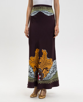 La DoubleJ Бордова спідниця максі із шовку SKI0127SIL017BOU01