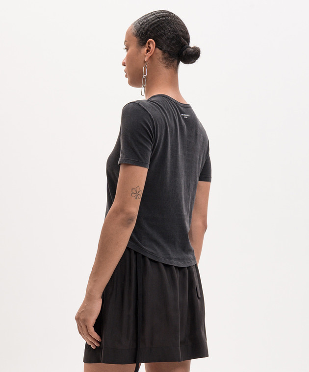 Ann Demeulemeester Черная футболка с надписью B0013923FA740 изображение 4
