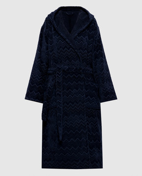 Missoni Home Синий махровый халат Chalk в брендовый узор 1D3AC99718