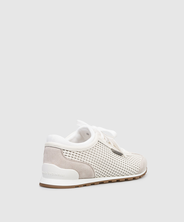 Brunello Cucinelli Білі кросівки зі шкіри оленя MZDKG3236 зображення 3