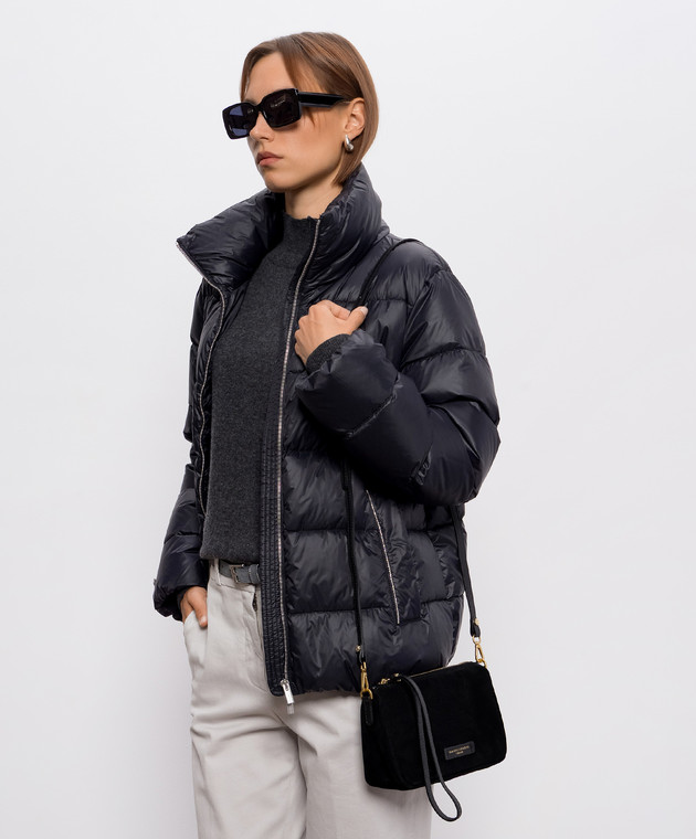 Gianni Chiarini Черная замшевая сумка кросс-боди Nora BS10224CMPL изображение 2