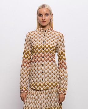 Missoni Бежевая блуза с люрексом DS26WJ03BR015L