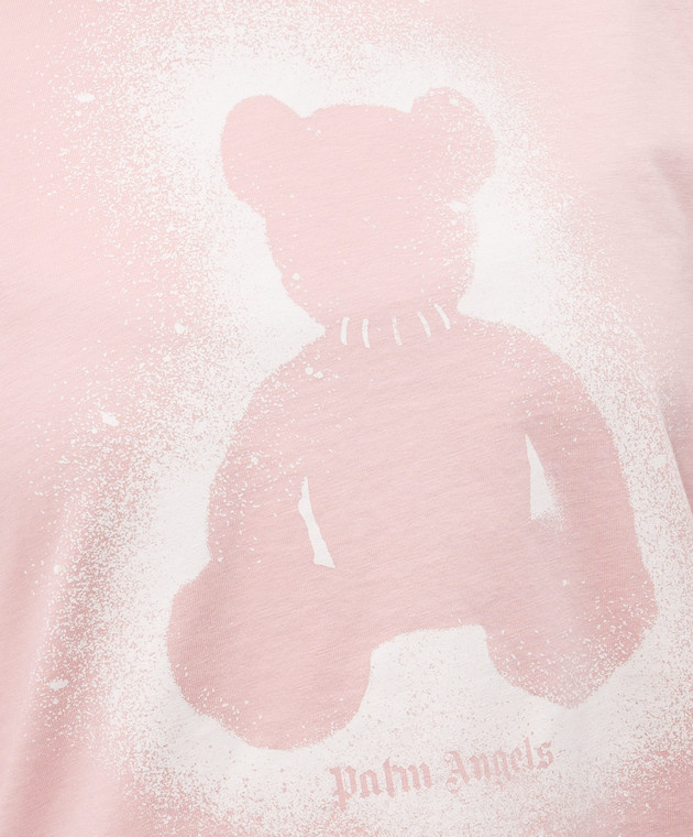 Palm Angels Розовая футболка с принтом PWAA079S26JER001 изображение 5